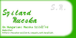 szilard mucska business card